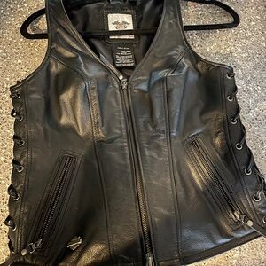 Women’s Harley Davidson Leather Vest  Size Small